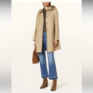 Lauren Ralph Lauren Women’s Trench Coat XL Tall Hooded Khaki NWT